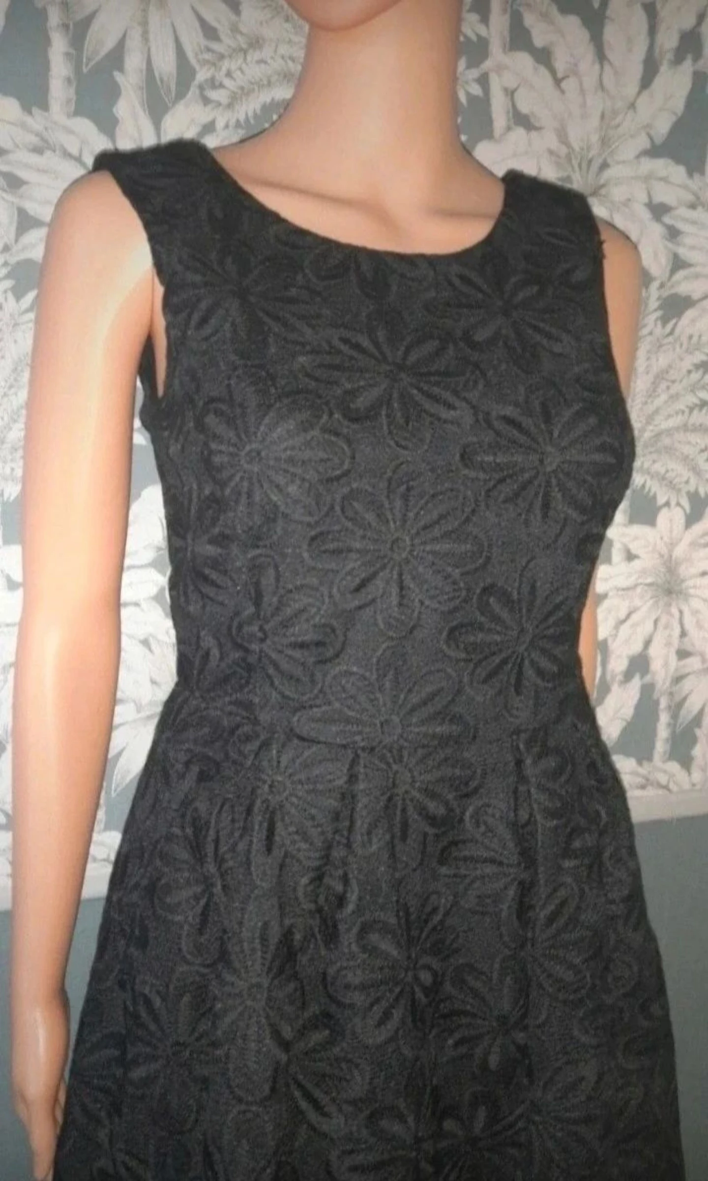 Black Claudie Pierlot Regina floral dress size 36 – photo 5